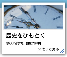 歴史をひもとく おかげさまで、創業75周年